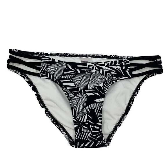 Xhilaration Other - Xhilaration Womens Black White Leaves Print Bikini Bottoms